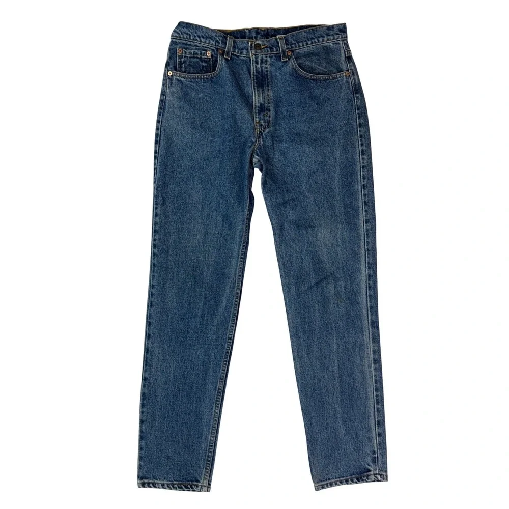 Levis 512 Slim Fit Tapered Leg Jeans Men 34x32 Medium Wash Blue Vintage USA Made